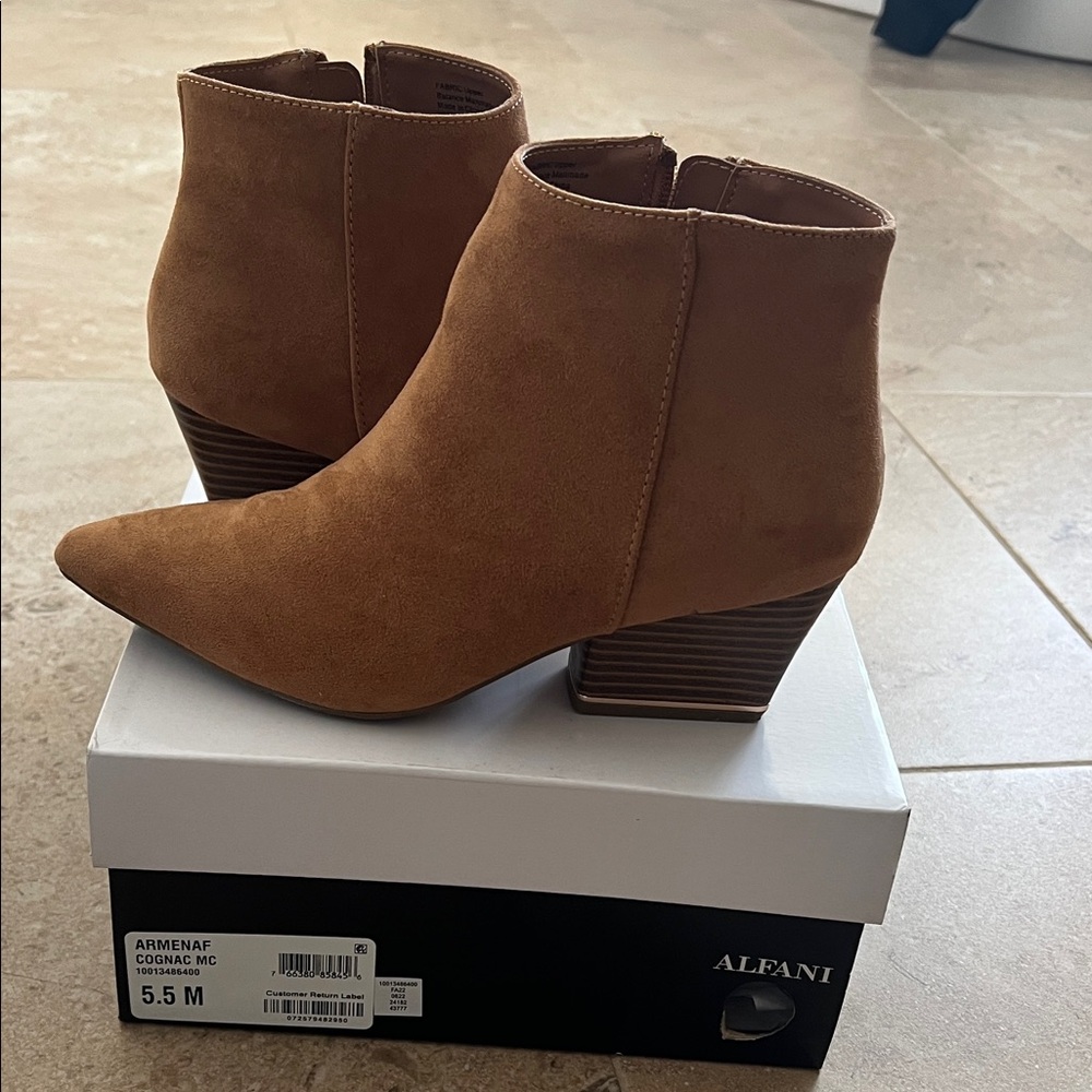Alfani Women's Tan Ankle Booties